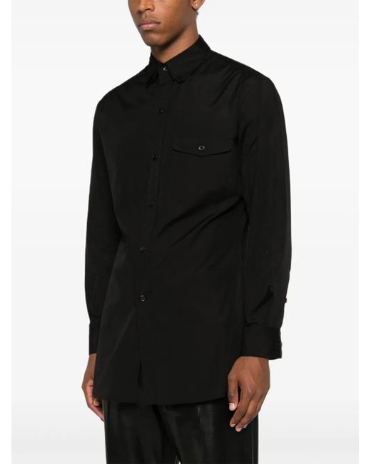 Yohji Yamamoto Black Button-Fastening Shirt for men