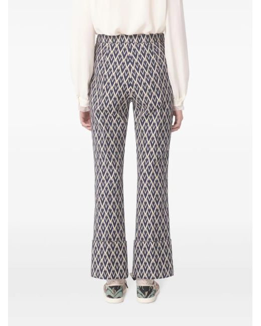 Valentino Garavani Gray Toute La V Jacquard Trousers