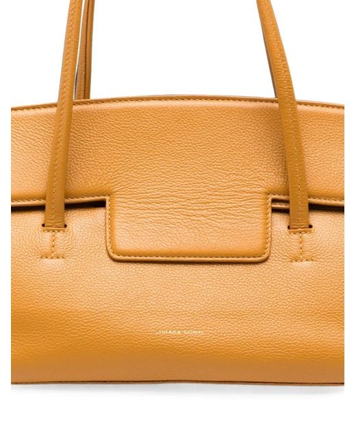 Liviana Conti Natural Logo-Print Shoulder Bag