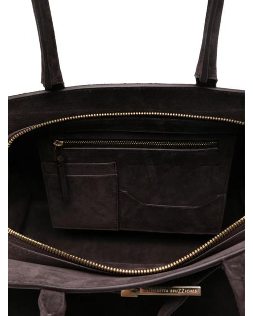 Benedetta Bruzziches スエード トートバッグ Black