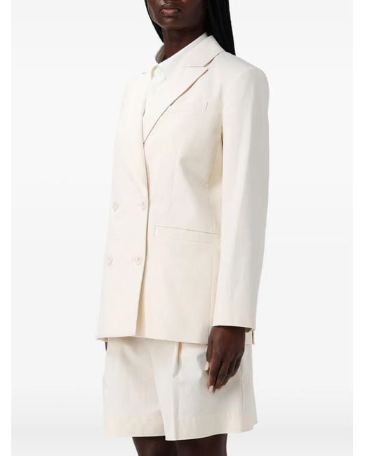 A.P.C. White Lucy Double-Breasted Blazer