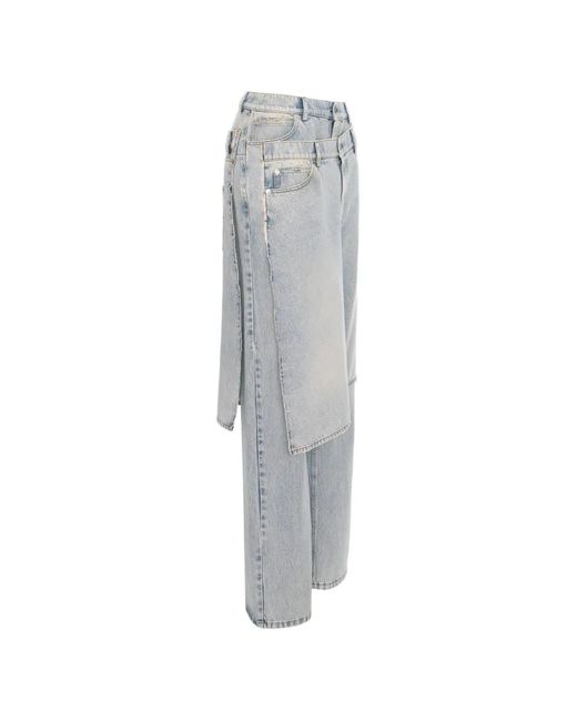 SEEN USERS Gray Double Wear Layered Jeans