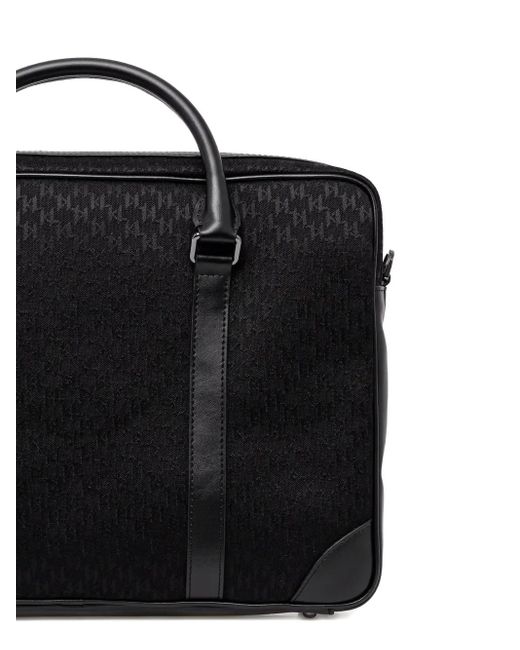 Karl Lagerfeld Black K/Monogram Briefcase for men