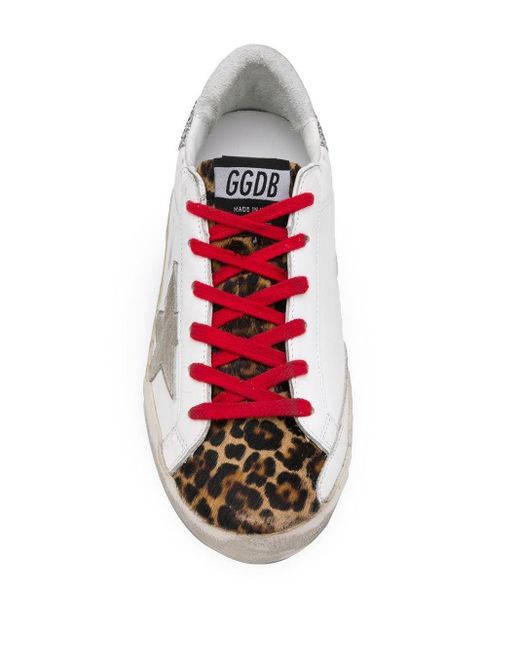 Golden Goose Leder Superstar Sneakers Aus Kalbshaar Mit Leopardenmuster,  Leder Und Veloursleder In Distressed-optik in Weiß - Sparen Sie 2% | Lyst AT