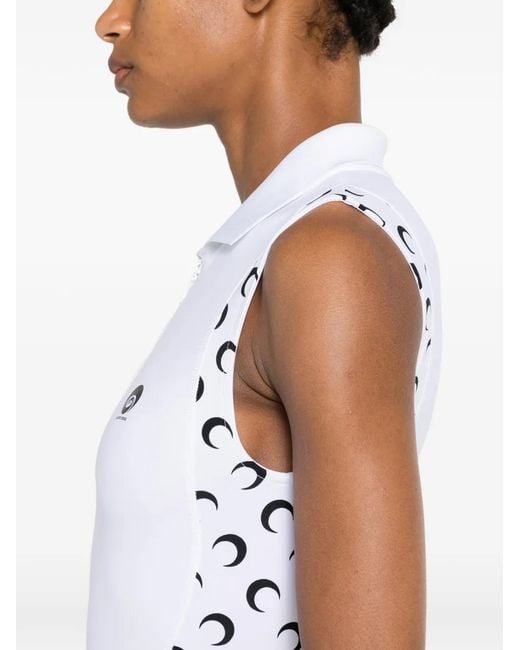 MARINE SERRE White Athleisure Mini Dress