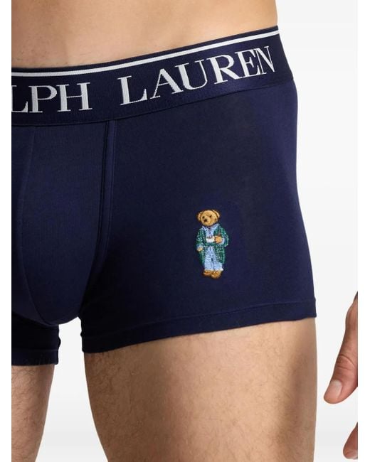 メンズ Polo Ralph Lauren ロゴ ボクサーパンツ Blue