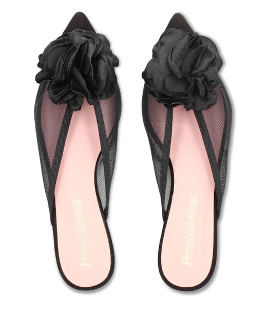 Pretty Ballerinas Black Ella Mules