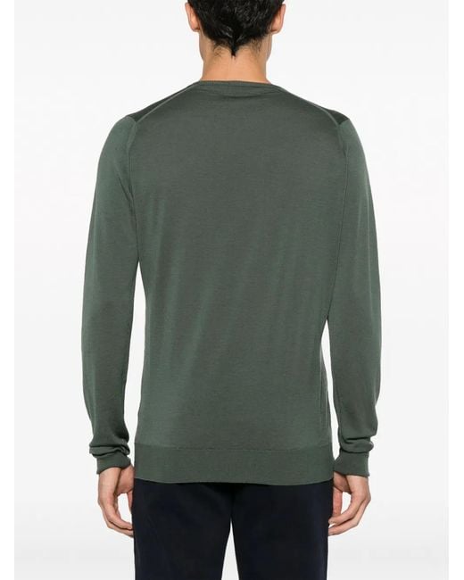 John Smedley Green Marcus Wool Jumper for men