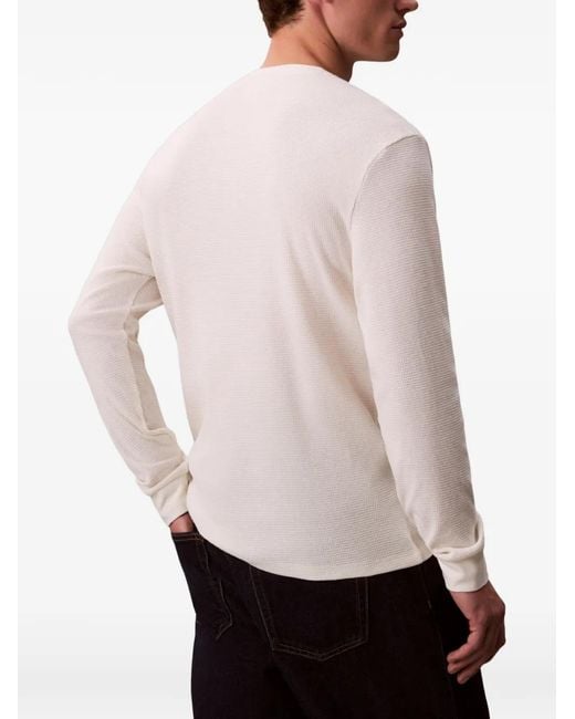 Calvin Klein White Long-Sleeve T-Shirt for men