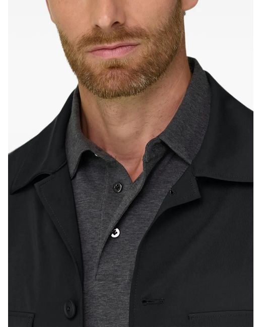 Boggi Black B Tech Shirt Jacket for men