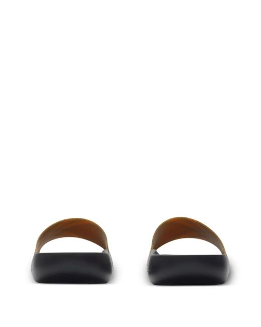 Burberry White Dive Slides for men