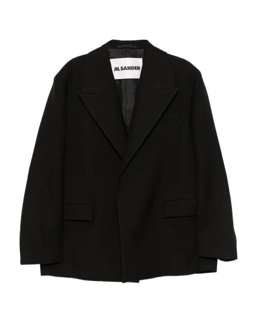 Jil Sander Blazer Met Enkele Rij Knopen in het Black voor heren