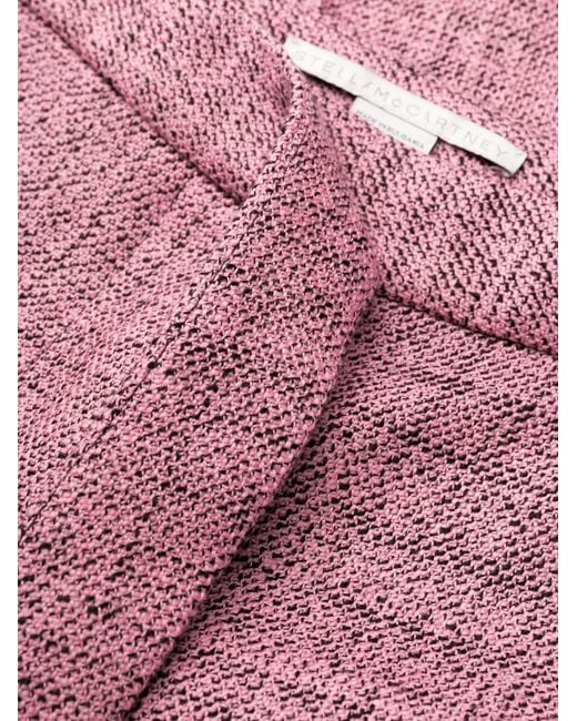 Stella McCartney Pink Mélange-Effect Wool Trousers