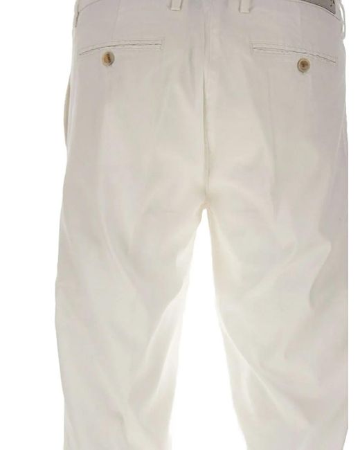 Re-hash White Logo Button Chinos Trousers for men
