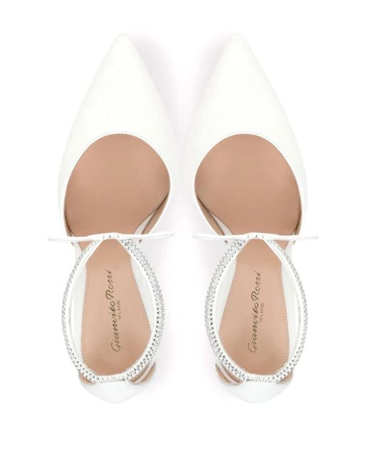 Gianvito Rossi White Montecarlo D'Orsay Pumps