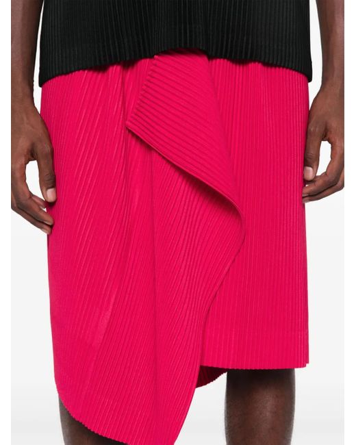 Homme Plissé Issey Miyake Pink Plissé Skirt for men