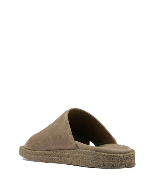 Officine Creative Brown Suede Slides for men