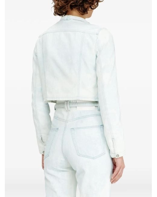 DIESEL White Denim Cotton Jacket