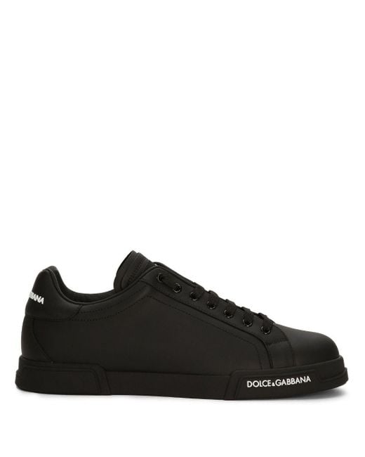 Sneakers Con Applicazione Logo di Dolce & Gabbana in Black da Uomo
