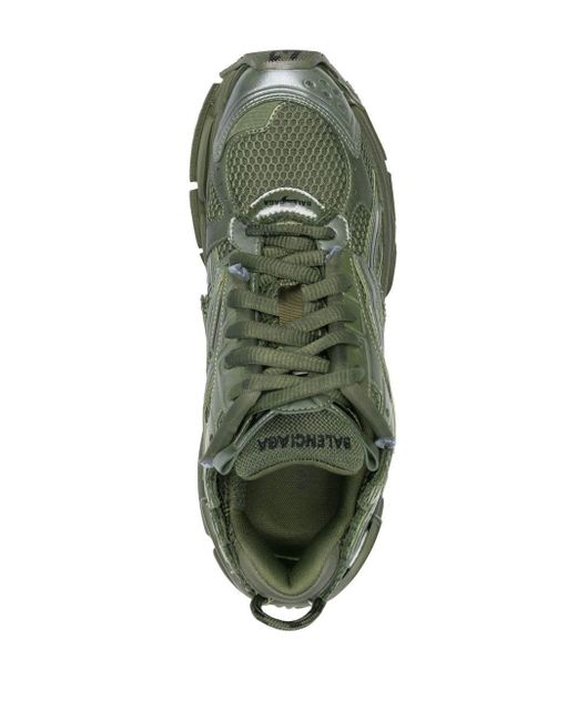 Balenciaga Green Runner Panelled Low-top Sneakers for men