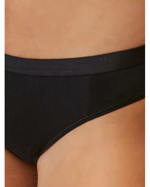 Marc O' Polo Black Ribbed Briefs (Pack Of Two)