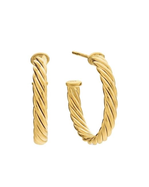 Aros Cablespira en oro amarillo de 18 kt David Yurman de color Metallic