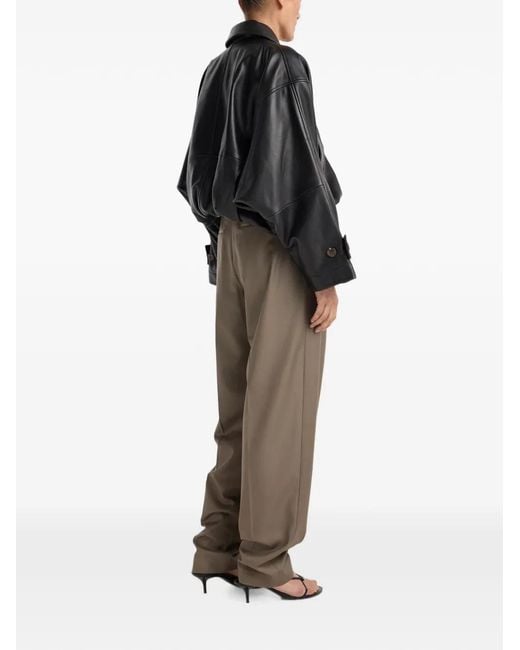 Rohe Black Leather Blouson Jacket