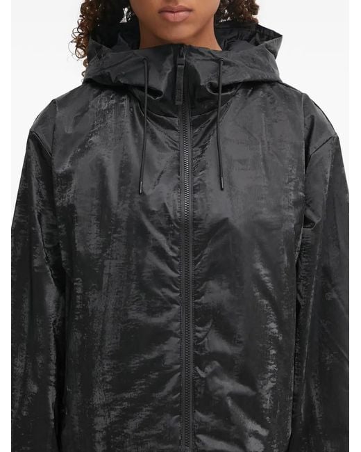 Rains Gray Lohja W3T1 Hooded Zip-Up Jacket