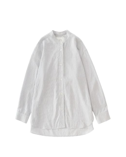 Studio Nicholson White Dilys Striped Shirt