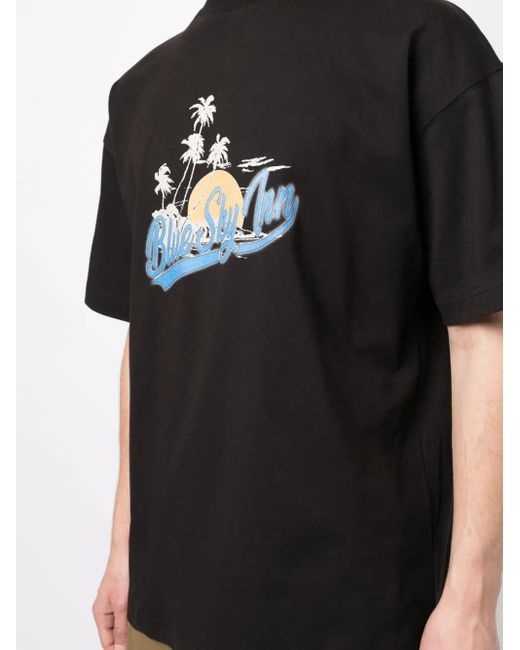 T-Shirt En Coton À Logo Imprimé BLUE SKY INN pour homme en coloris Black