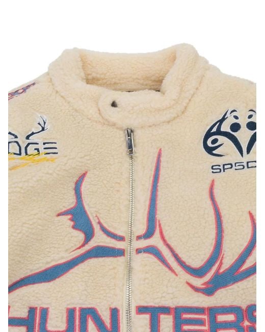 Sp5der White Sherpa Jacket for men