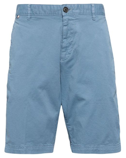 Boss Blue Stretch-cotton Chino Shorts for men