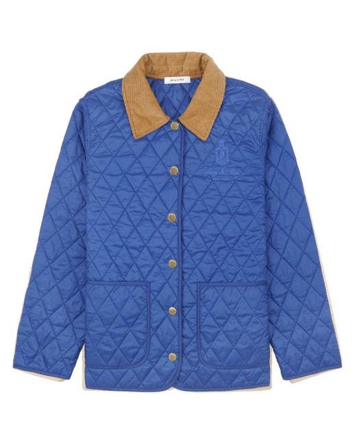 Sporty & Rich Blue Vendome Quilted Jacket