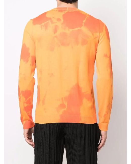 Woolrich Orange Tie-Dye Knit Jumper for men