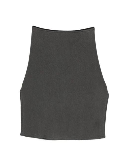 Our Legacy Gray Picnic Scalloped-Trim Midi Skirt
