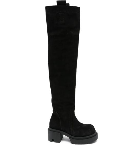 Rick Owens Black Stiefel mit Plateau 75mm