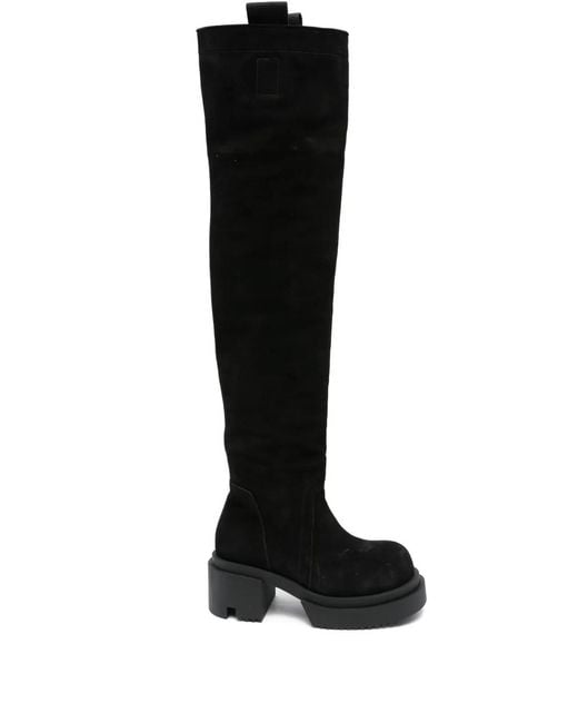 Rick Owens Black 75Mm Platform Boots