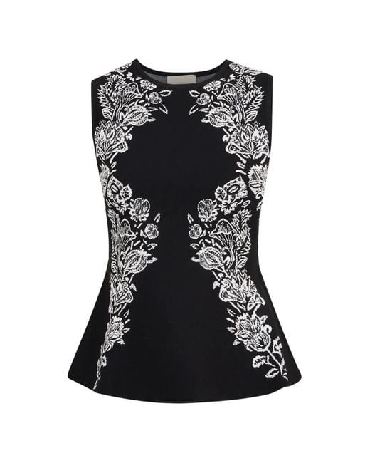 Ulla Johnson Black Vanna Jacquard Top