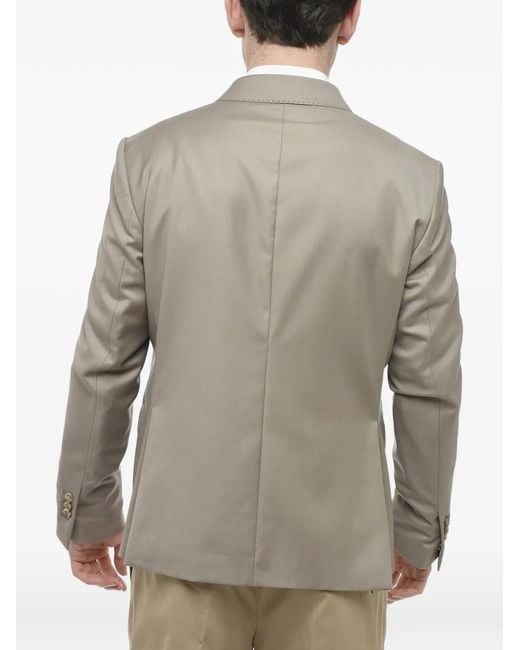1989 STUDIO Gray Double-Breasted Peak-Lapel Blazer for men