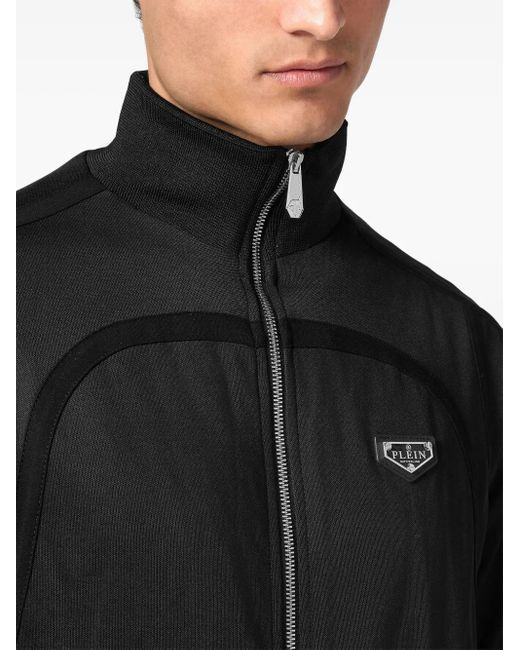 Philipp Plein Black Olympic Jogging Jacket for men