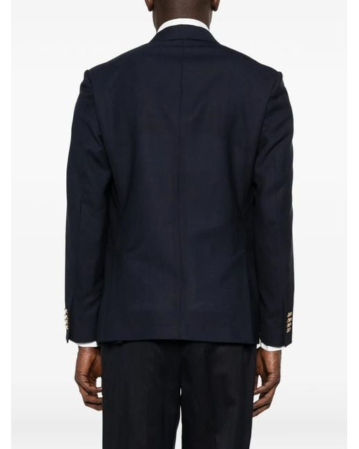 Lardini Blue Double-Breasted Button Jacket for men
