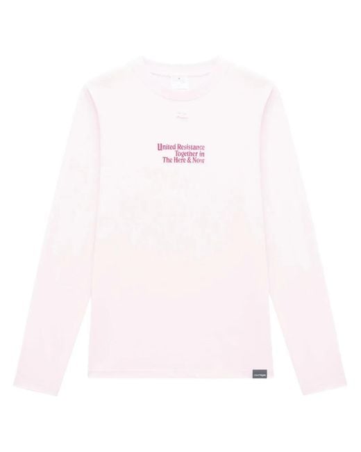 Courreges Pink Logo-Appliqué Sweatshirt for men