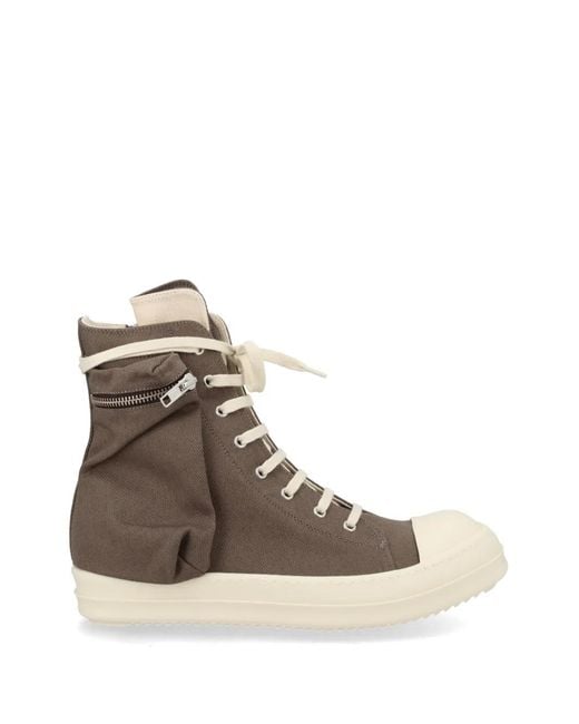 Rick Owens Men's Brown Cargo Sneakers
