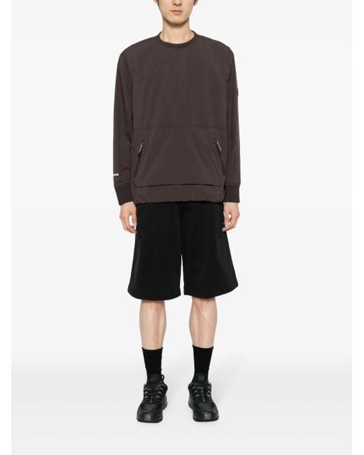 Spoonyard Brown Crew-Neck Logo-Patch Sweatshirt for men