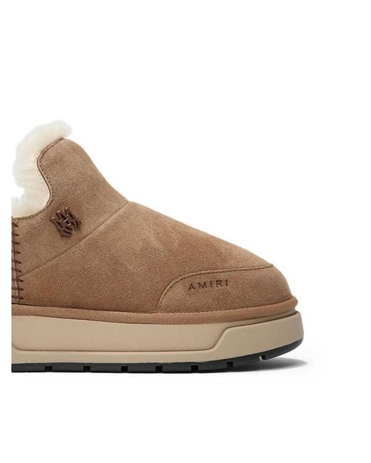 Amiri Brown Logo Suede Boots