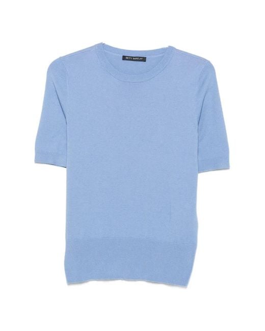 Betty Barclay Blue Short-Sleeve Crew-Neck T-Shirt