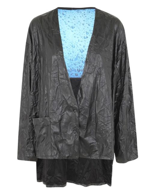 Maria Calderara Gray Pocket Button Jacket