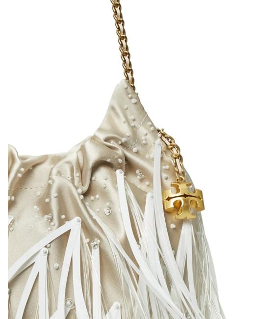Tory Burch White Fleming Tote Bag
