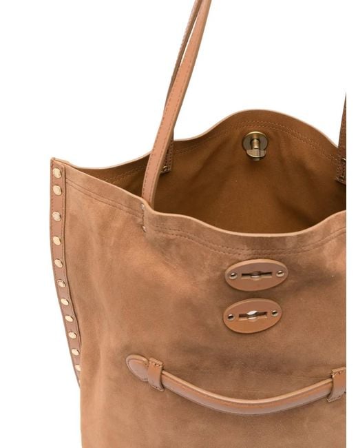 Zanellato Brown A'Spasso Studded Tote Bag