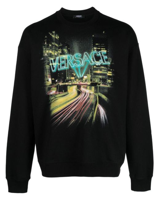 Versace City Lights Sweatshirt in Black für Herren